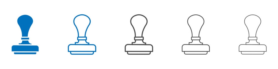 Stamp icon Isolated flat vector in outline