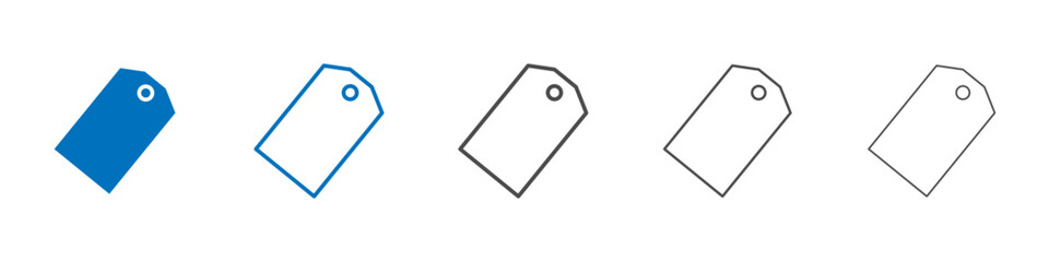 Tag icon Isolated flat vector in outline