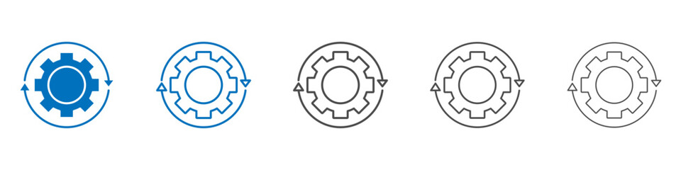 System update icon Isolated flat vector in outline