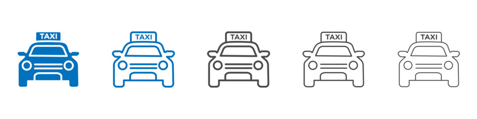 Taxi icon Isolated flat vector in outline