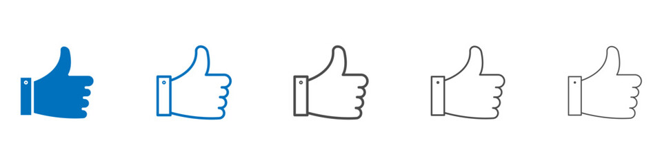 Thumb icon Isolated flat vector in outline