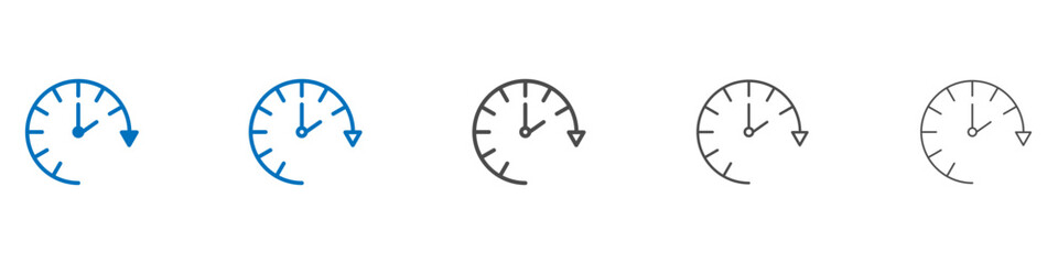 Time forward icon Isolated flat vector in outline