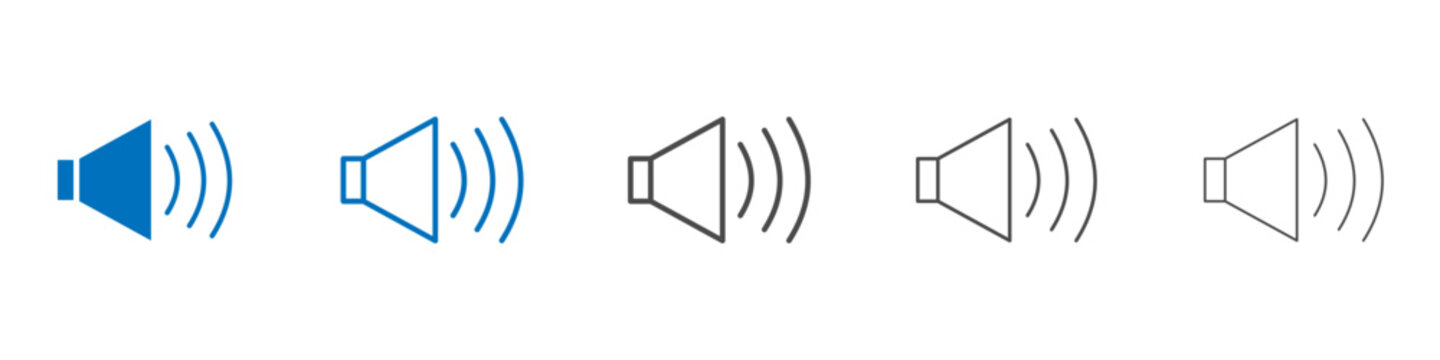 Volume icon Isolated flat vector in outline