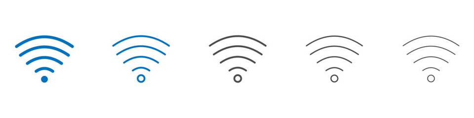 Wifi Signal icon Isolated flat vector in outline