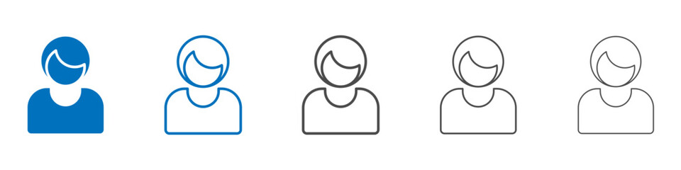 Woman icon Isolated flat vector in outline