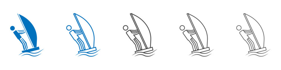 Windsurf icon Isolated flat vector in outline