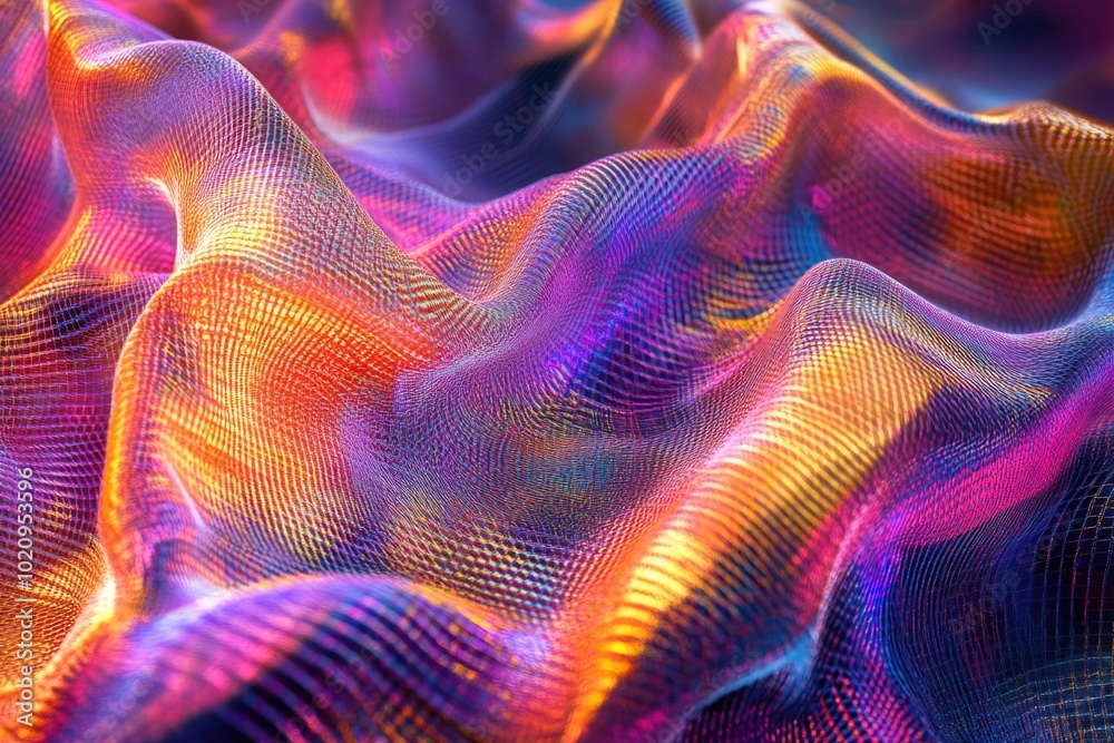 Aufkleber a vibrant textile with intricate patterns and hues, ideal for design or art projects