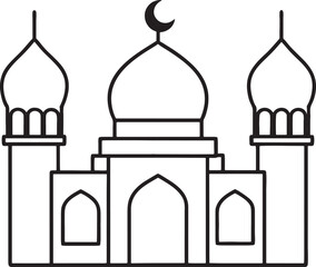 mosque icon design, illustration design