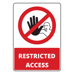 Restricted access banner on a white background