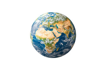 Fototapeta premium A beautifully detailed image of Earth from space, showcasing vibrant colors and textures of land and water.