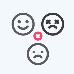 reaction icon set vector art images.