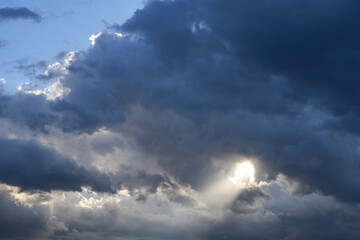 The sun is peeking out from behind the clouds. Faith in the best