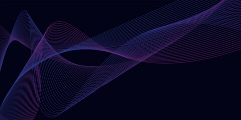 abstract vector blue wave lines on white background