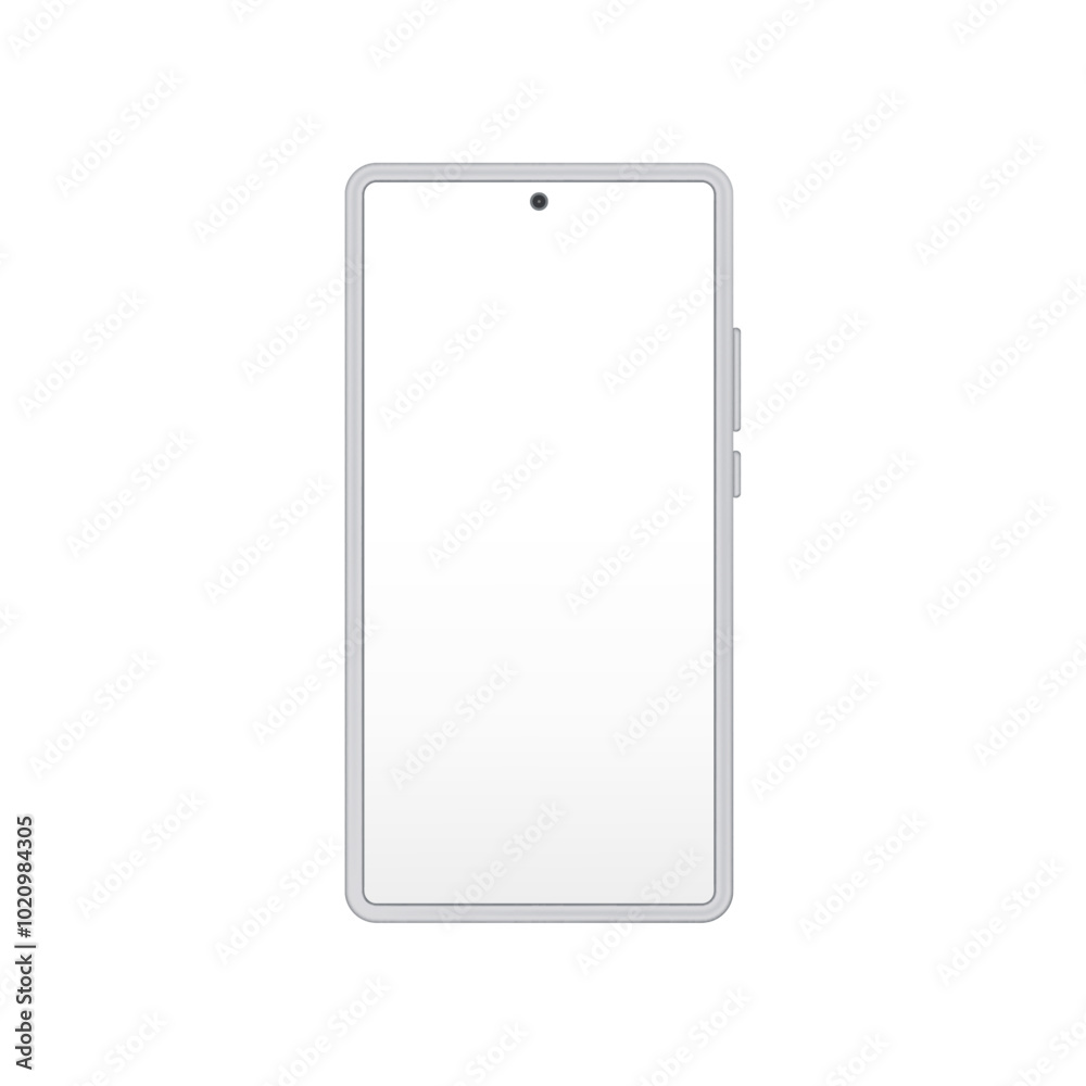 Aufkleber smartphone mockup screen for copy space or advertisement, realistic illustration. isolated mobile ph