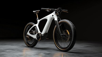 Solarpowered electric bicycles, sleek modern ecofriendly transportation, 3D illustration