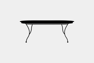 minimalist dining table silhouette