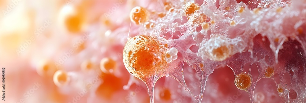 Fototapete closeup of ethereal,iridescent bubbles floating on a vibrant,colorful liquid surface,creating a mesm