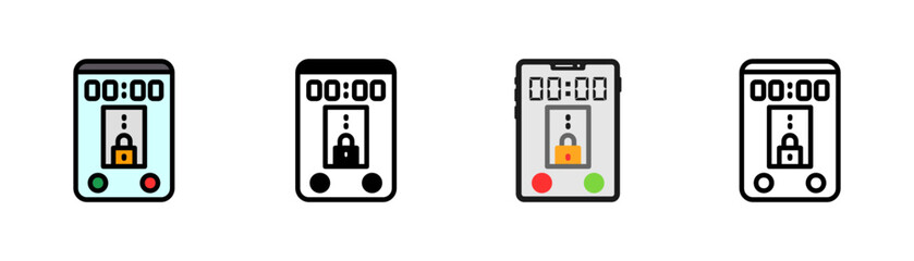 Set of Lock Icon