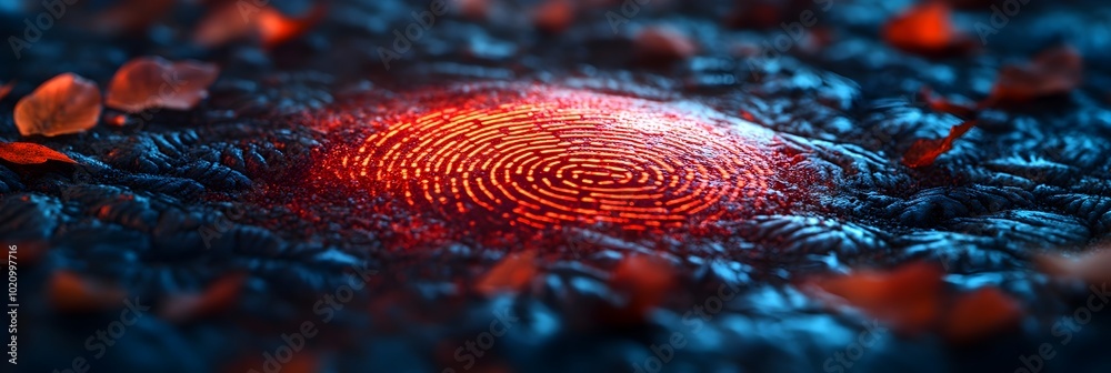 Fototapete conceptual image depicting the potential use of advanced intelligence and biometric technologies to 