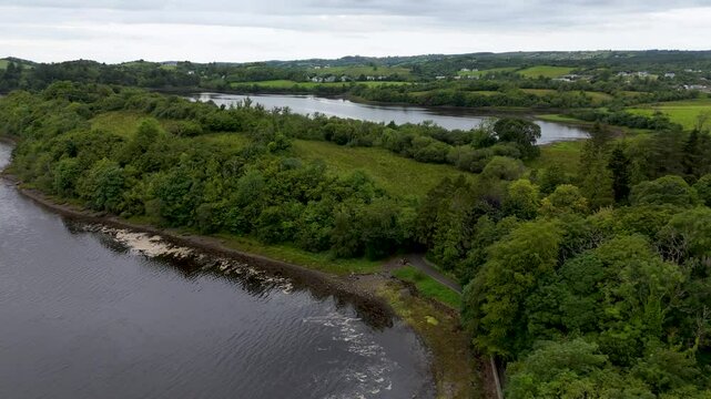Aerial view of the townland of Revlin by Donegal town, Ireland