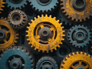 Machinery parts, close range