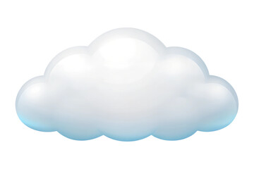 Obraz premium White cloud with clear edges on white or transparent background.