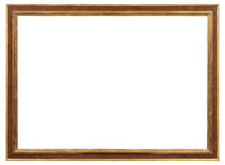 Wooden picture frame with a pattern in PNG format on a transparent background.