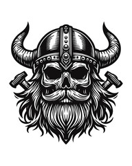 Viking skull head