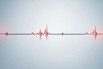 A glowing red heartbeat line