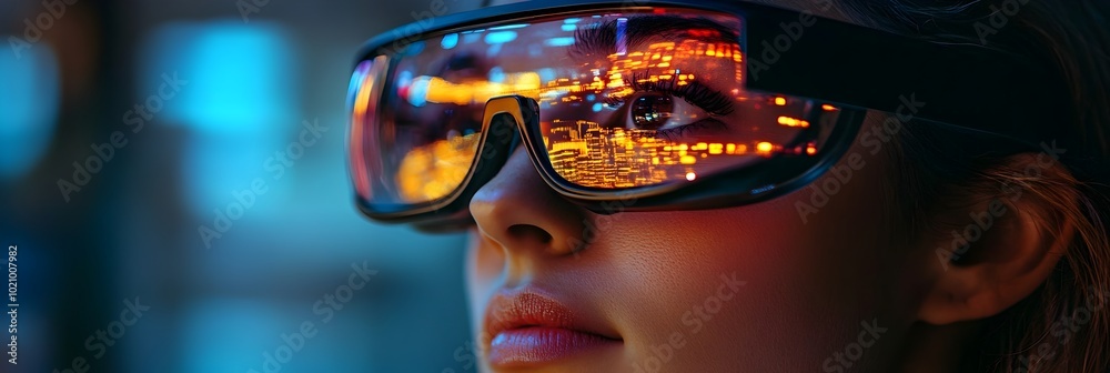 Poster Evolving Communication Industry with Immersive Augmented Reality Experiences. Innovative digital technologies transforming the way we interact.