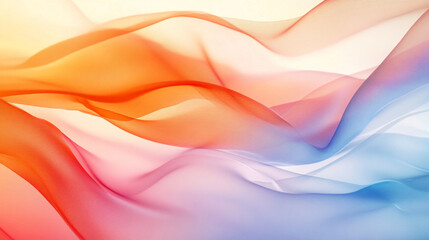 An abstract background with flowing, colorful shapes that resemble fabric or liquid forms, creating an ethereal and dreamy atmosphere. 