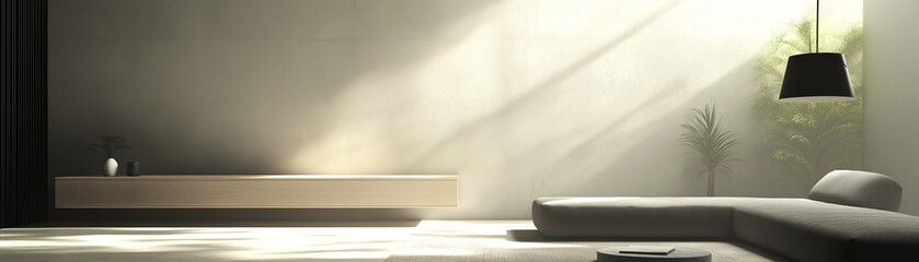 Obraz premium A modern minimalist living room.