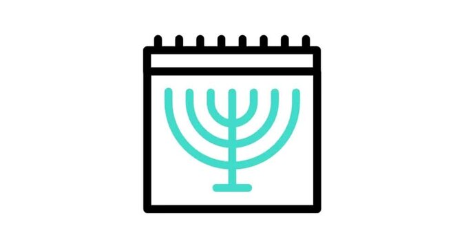 jewish menorah illustration