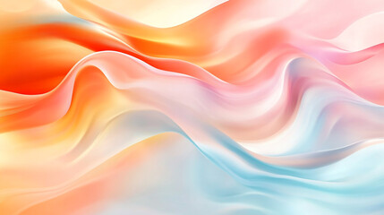 Obraz premium An abstract background with flowing, colorful shapes that resemble fabric or liquid forms, creating an ethereal and dreamy atmosphere. 