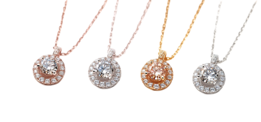 three set of diamond pendant isolated transparent background