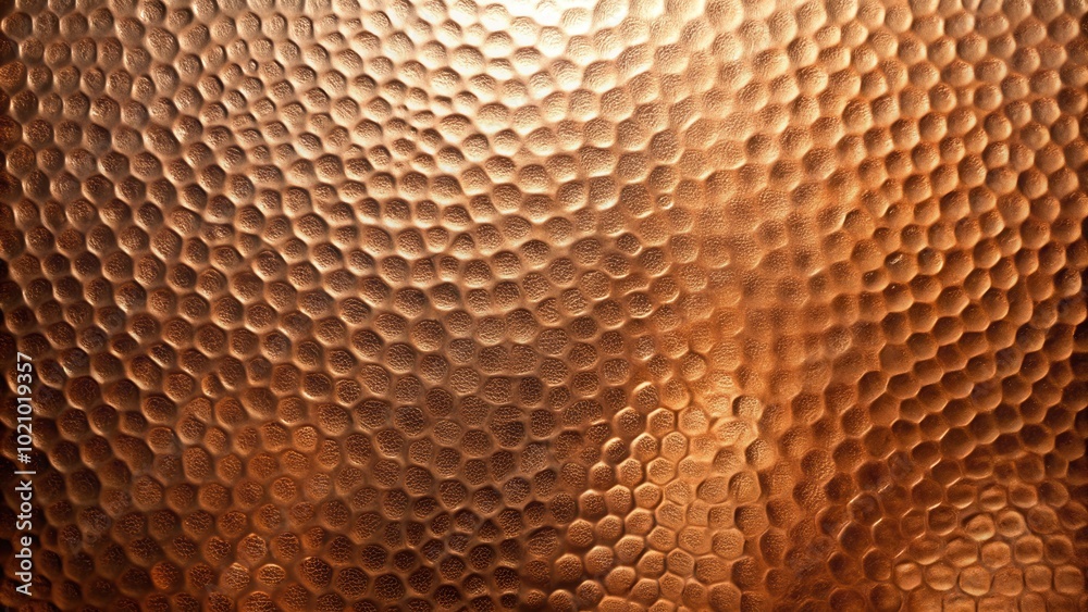 Aufkleber textured copper background with a dimpled surface, shimmering with warm light