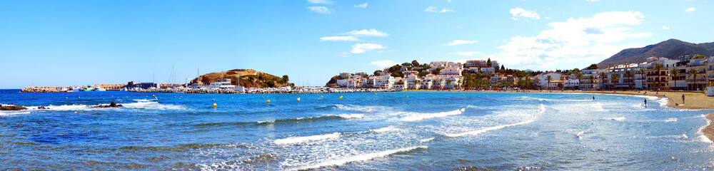 Panoramic view of the bay of Llanca, in the north of Spain, between Figueras (province of Girona) and the French border, in Catalonia