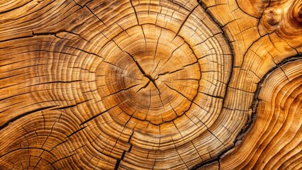 A close-up view of concentric circles on a weathered tree trunk, revealing the passage of time and the intricate patterns of nature's design.