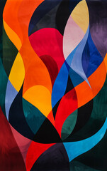 Fototapeta premium Colorful Symphony Overlapping Motion Art. Generative AI
