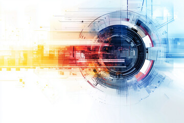 Obraz premium Abstract Technology Circuit Structure for Digital Business Background and Computer Innovation Design