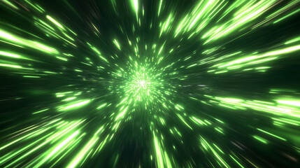 Radial light, radial light burst, radial light sparkle, radial speed lines background, explosion of light, background with rays, abstract light background, green