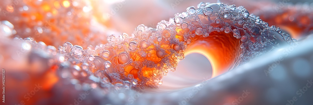 Aufkleber mesmerizing close-up of intricate frozen crystal formations sparkling and glistening in the wintry l
