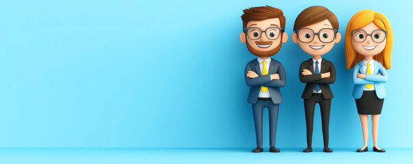 Capture success with our standout 3D cartoon characters, representing individuality and talent in business Shine the spotlight on the best candidate for success
