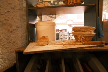 bread in a kitchen