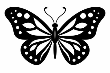 Butterfly silhouette, Butterfly stencil vector, Butterfly silhouette icon