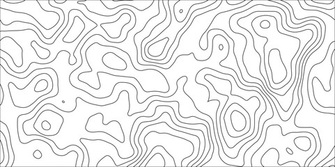 Topographic map background geographic line map with elevation assignments. Modern design with White background with topographic wavy pattern design.paper texture Imitation of a geographical map shades