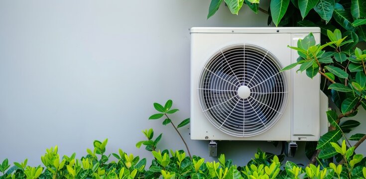 The installation of an air source heat pump in a residential building