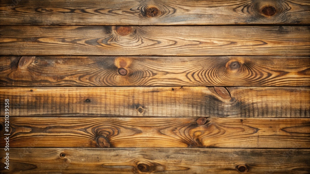 Poster rustic wooden planks with knots and grain pattern, ideal for backgrounds and textures