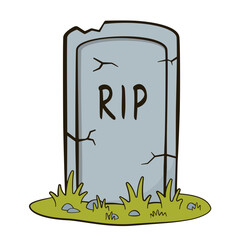 Gravestone. Halloween decoration. Vector illustration
