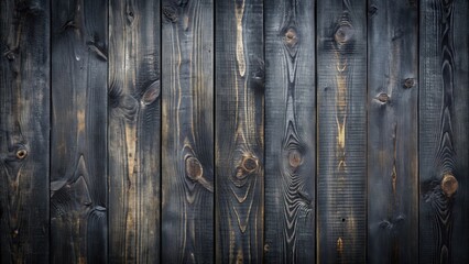 Fototapeta premium Dark Wooden Planks with Knots and Grain Pattern, Rustic Background Texture